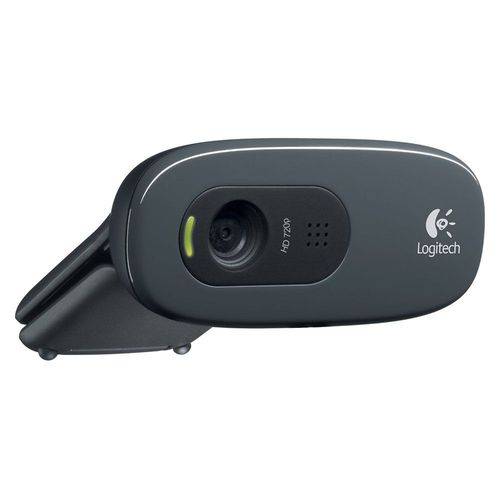 Web Cam C270 HD 720 P 3 MP com Microfone Cor Chumbo e Preto