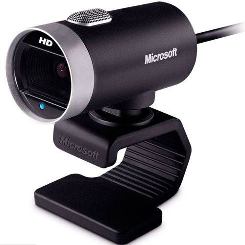 Webcam Microsoft Lifecam Cinema 720p HD Preto - USB, com Microfone Digital