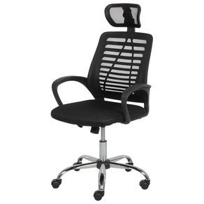 Webz Cadeira Executiva Alta Cromado/preto