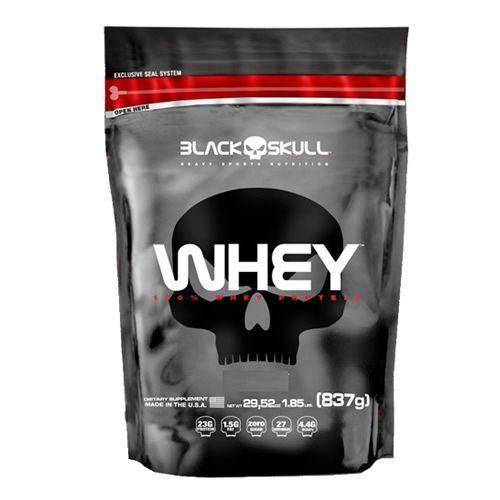 Whey 100% Whey Protein Refil - Baunilha 837g - Black Skull