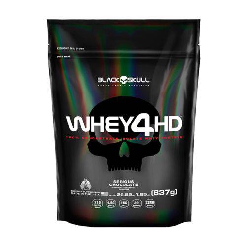 Whey 4hd 837g Refil Black Skull Chocolate - Proteina