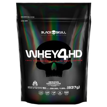 Whey 4HD Refil Black Skull Whey 4HD Refil Chocolate 837g- Black Skull