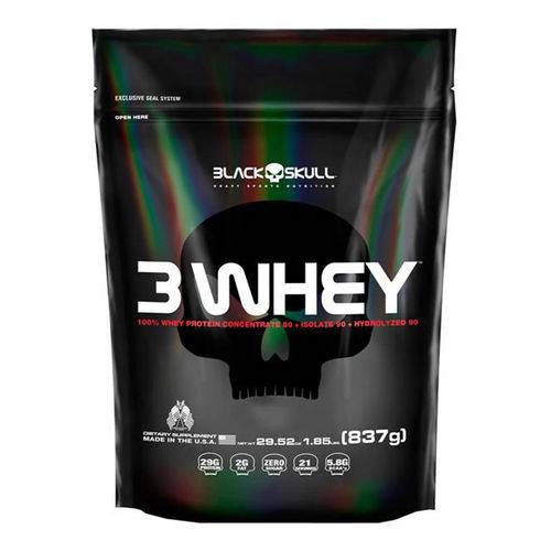 3whey - 837g - Black Skull - Sabor Chocolate