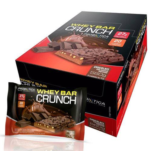 Whey Bar Crunch - Probiótica - Sabor Chocolate
