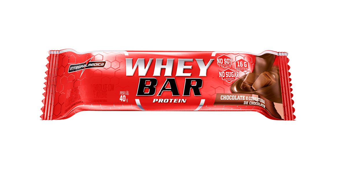 Whey Bar Protein (Unidade-40g) IntegralMedica-Chocolate
