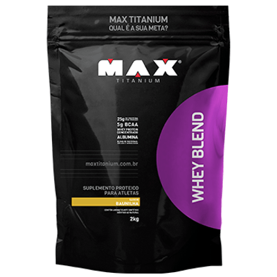 Whey Blend Refil 2kg Max Titanium Whey Blend Refil 2kg Baunilha Max Titanium