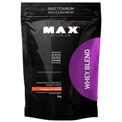 Whey Blend Refil 2kg Max Titanium Whey Blend Refil 2kg Vitamina de Frutas Max Titanium
