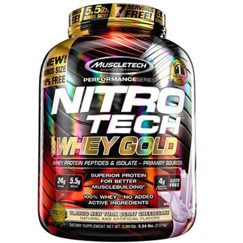 Whey Gold Nitro Tech - 2510g Classic New York Berry Cheesecake - Muscletech