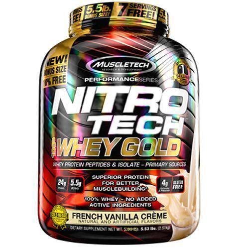 Whey Gold Nitro Tech - 2510g French Vanilla Creme - Muscletech
