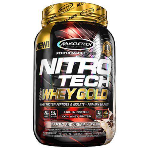 Whey Gold Nitro Tech - 999g Cookies And Cream - Muscletech