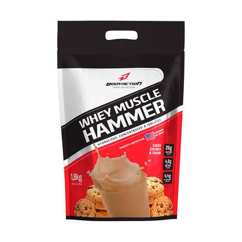Whey Muscle Hammer 1,8kg Cookies e Cream Bodyaction