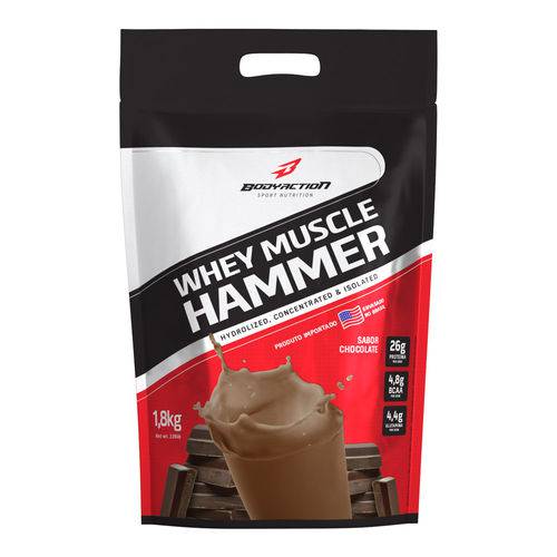 Whey Muscle Hammer - 1800g - Body Action - Sabor Chocolate