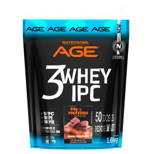 3 Whey Nutrilatina Age Ipc 1,8kg Chocolate - Refil