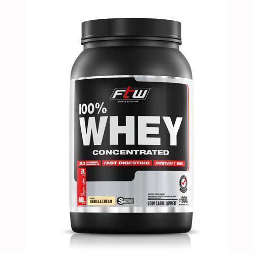 Whey Protein 100% Concentrated - Ftw - 900g - Sabor Baunilha