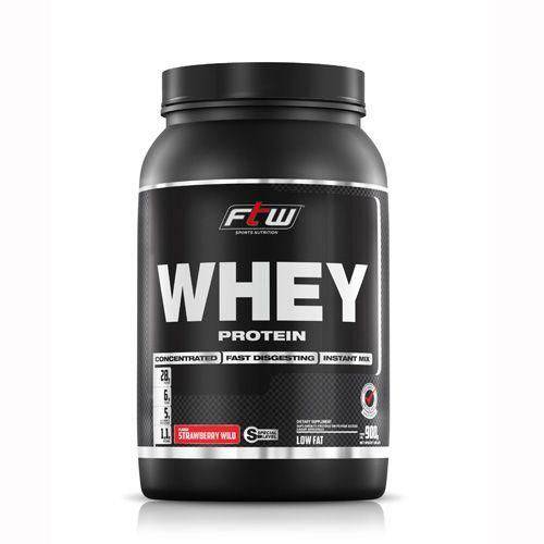 Whey Protein 60% Concentrate Ftw - 900g Morango - Fitoway