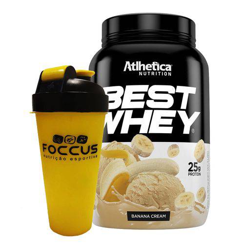 Whey Protein Best Whey 900g Atlhetica Nutrition + Coqueteleira 1 Dose Foccus