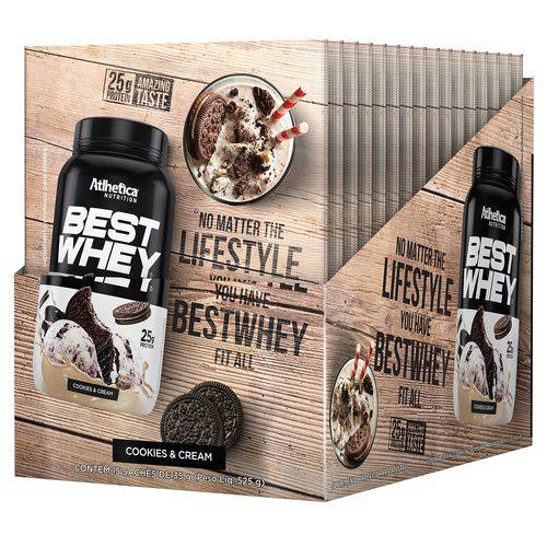 Whey Protein Blend Best Whey - Atlhetica Nutrition - Display C/ 15 Saches (sache 35grs)