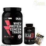 Whey Protein Concentrado 900g Banana - Dux Nutrition + Bcaa Fix 120caps Integralmédica + Dose