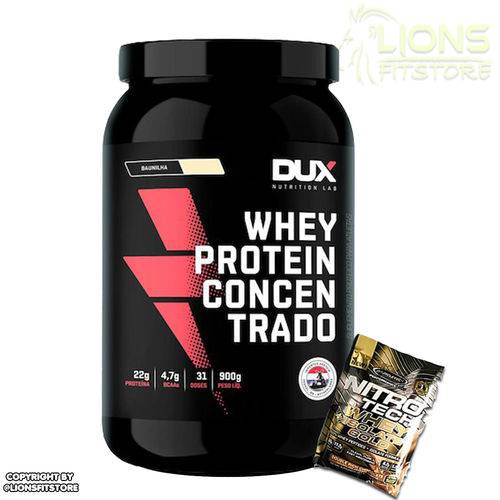 Whey Protein Concentrado 900g - Dux Nutrition + Dose de Suplemento
