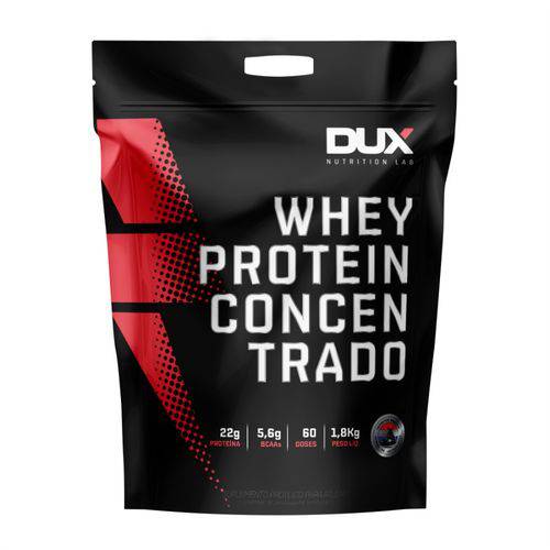 Whey Protein Concentrado Morango Pouch 1,8KG Dux Nutrition