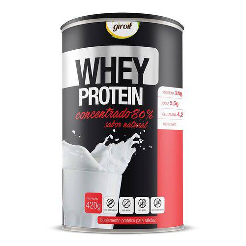Whey Protein Concentrado Natural 420g - Giroil - Natural