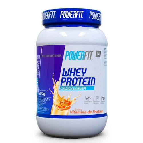 Whey Protein Crunch&cream Nutrilatina Powerfit Vitamina de Frutas - 900g