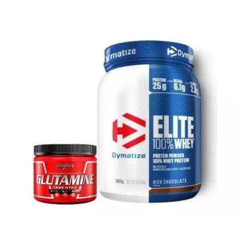 Whey Protein Elite Dymatize 907g + Glutamine 300g!