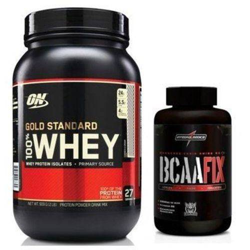 Whey Protein Gold Standart Optimum Chocolate + Bcaa Fix Dark