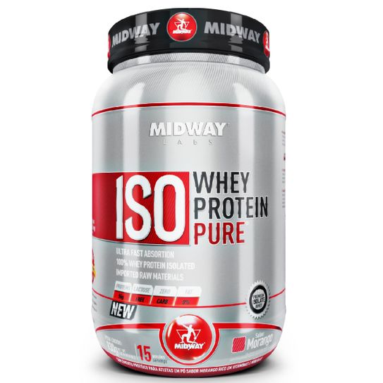Whey Protein Iso Pure Midway Morango 930g