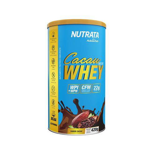 Whey Protein Isolado e Hidrolisado Cacau Nature Whey - Nutrata - 420g