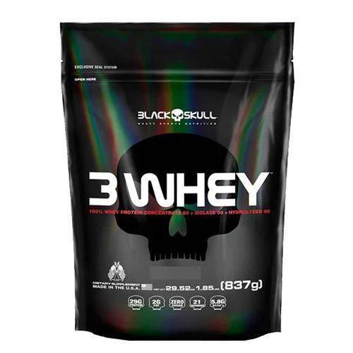 3 Whey Protein Refil - Baunilha 837g - Black Skull