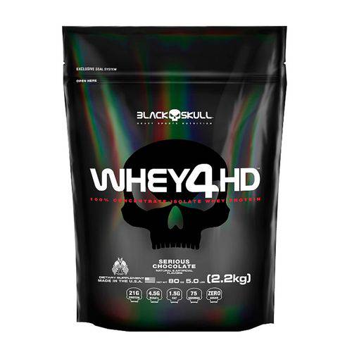 Whey Protein Refil Whey 4HD - Black Skull - 2.2Kg