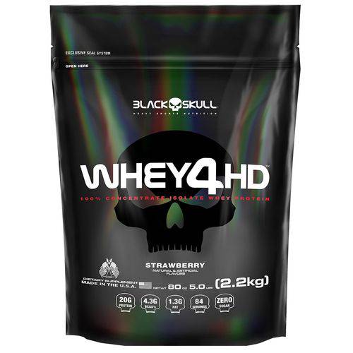 Whey Protein Refil Whey 4HD - Black Skull - 2.2Kg