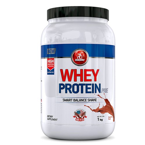 Whey Protein USA Pre Midway Sabor Chocolate com 1kg