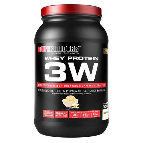 Whey Protein 3W - Baunilha - 900G - Bodybuilders