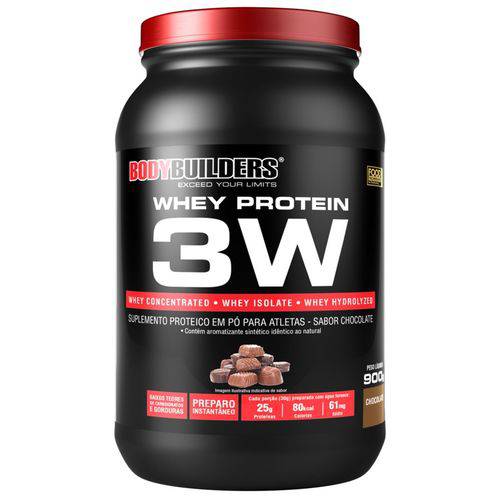 Whey Protein 3W - Chocolate - 900G - Bodybuilders