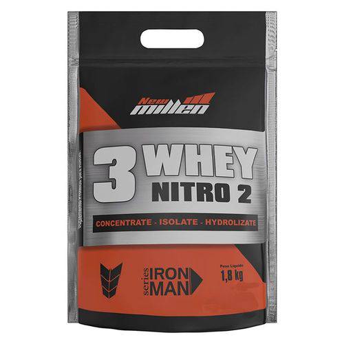 Whey Protein 3w Nitro 2 Iron Man 1.8kg Sabores New Millen
