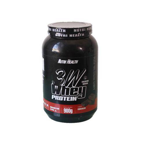 Whey Protein 3W - Pote 900 Gr - Nutrihealth Suplementos