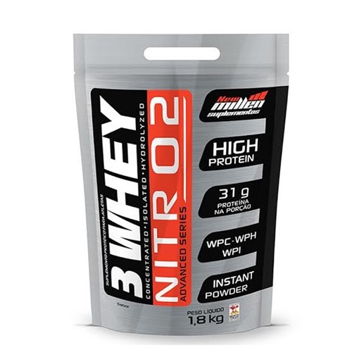 Whey 3W NitrO2 (Refil-1 8kg) New Millen-Morango