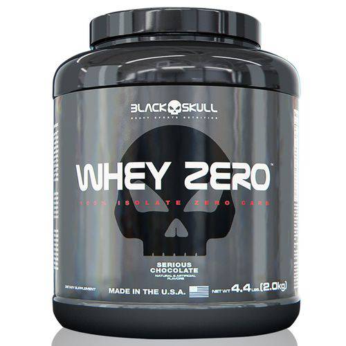 Whey Zero (2kg) - Black Skull - Sabor:chocolate