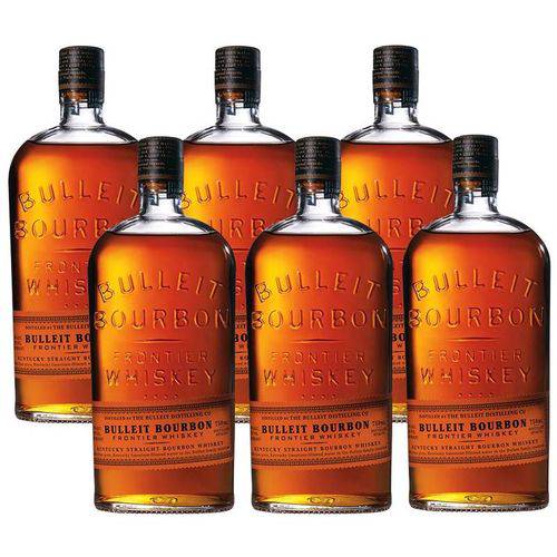 Whisky Bulleit Bourbon 750ml 06 Unidades