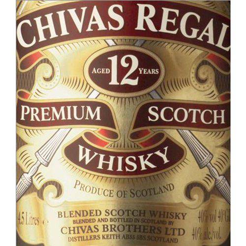 Whisky Chivas Regal 12 Anos 4,5 Litros