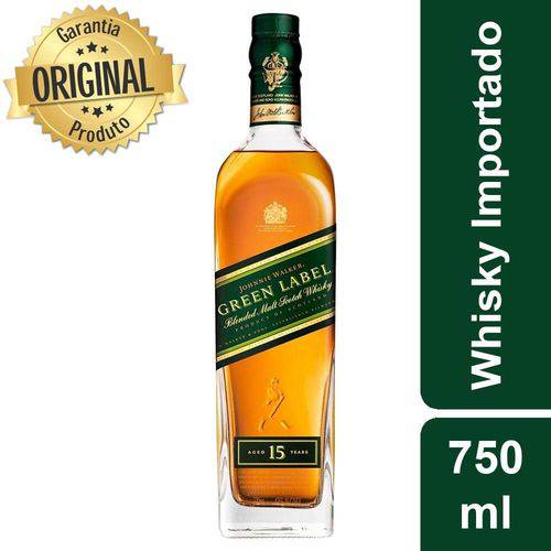 Whisky Escocês Green Label 15 Anos Garrafa 750ml Litro - Johnnie Walker