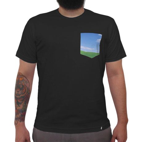 Windows - Camiseta Clássica com Bolso Masculina
