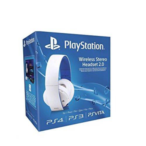 Wireless Headset Stereo Headset 2.0 White - PS4 - PS3 - Psv