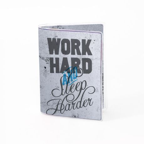 Work Hard And Sleep Harder - Mini Carteira de Vinil-Branca-U