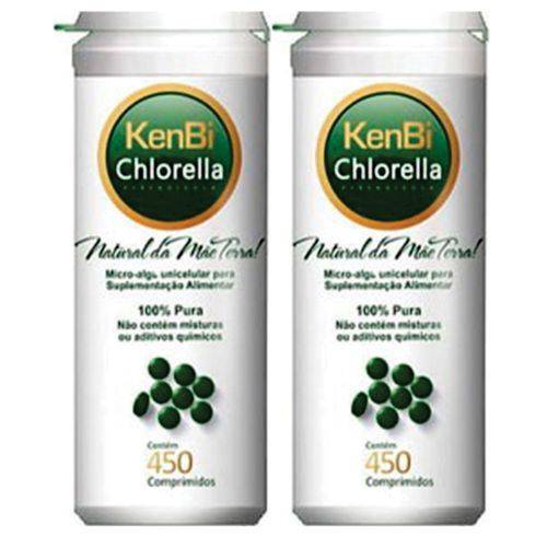 2x Chlorella Kenbi 450 Comprimidos 100% Chlorella - Super Alimento