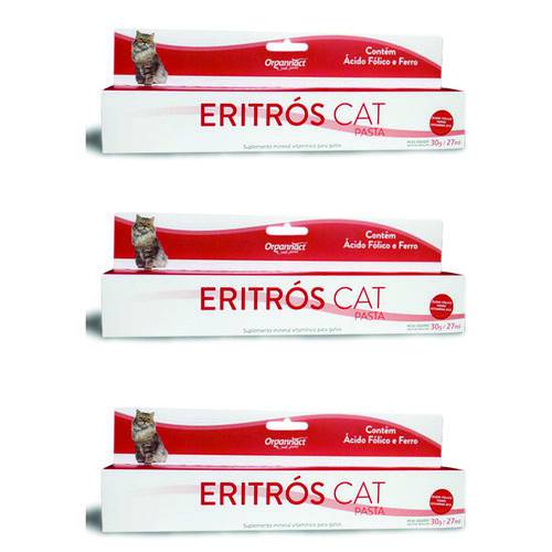 3 X Eritrós Cat Pasta 30g 27 Ml Organnact 30g