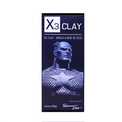 X3 Oil Clay Medium Cinza [0,500 Kg]