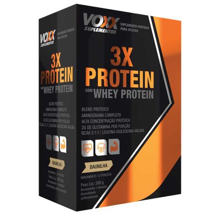 3X Protein Whey Protein Baunilha Voxx Nutracom 300g